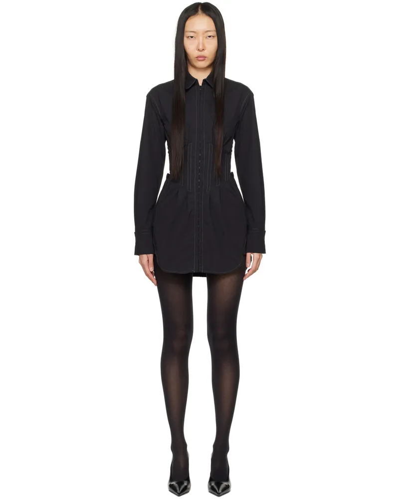 Dion Lee Black Tuxedo Minidress Black