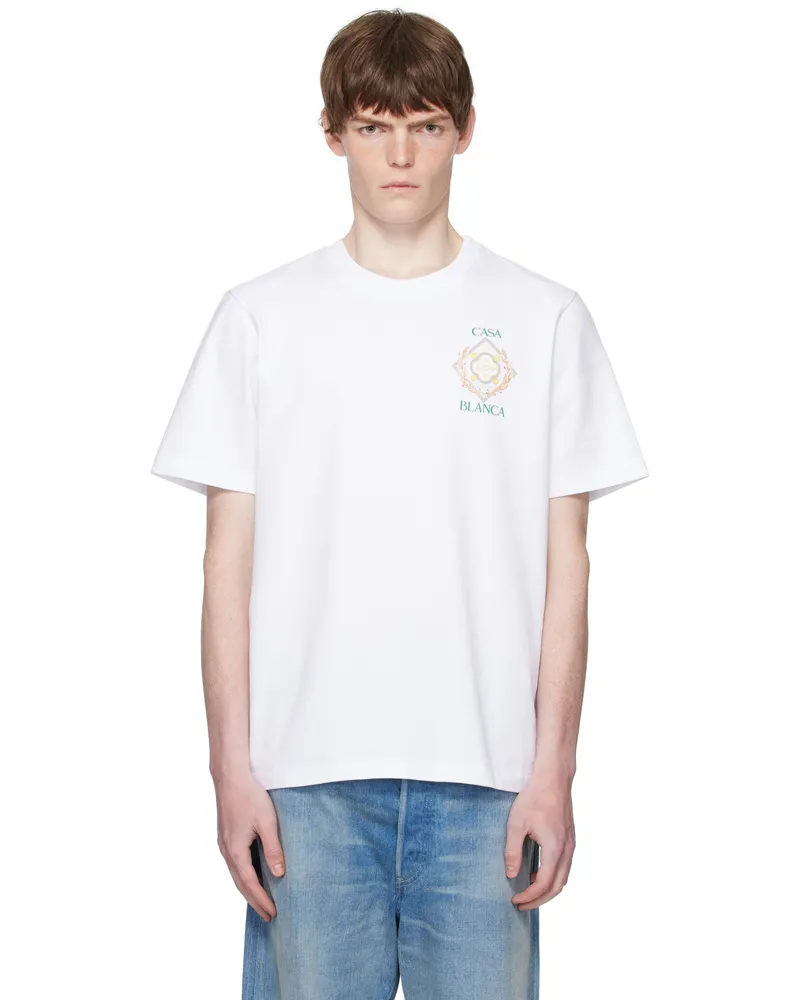 Casablanca Paris White Championship Diamond Printed T-shirt White