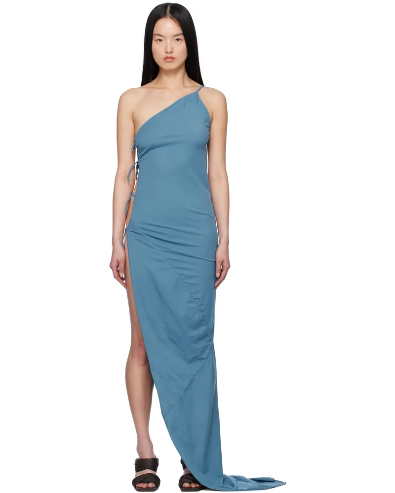 DRKSHDW by Rick Owens Blue Hollywood Taco Maxi Dress 86