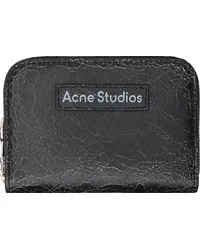 Acne Studios Black Leather Zip Wallet Black