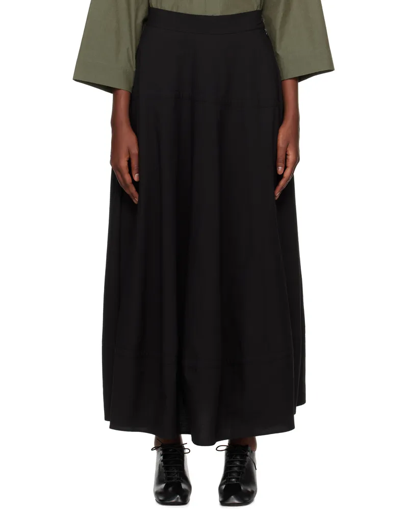 Toogood Black 'The Parachutist' Midi Skirt Fine