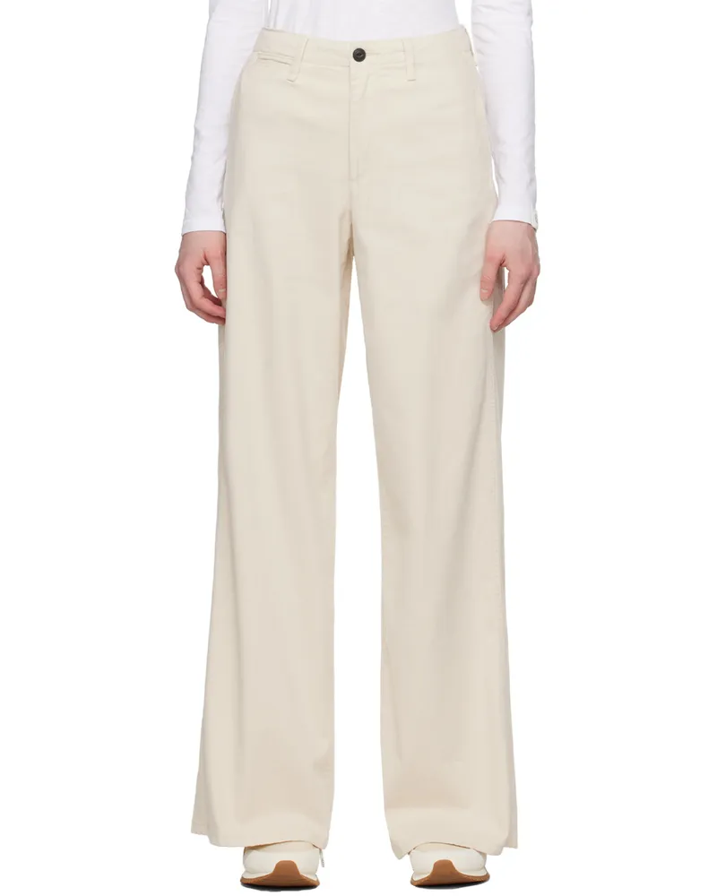 Rag & Bone Off-White Sofie Trousers Turtledove