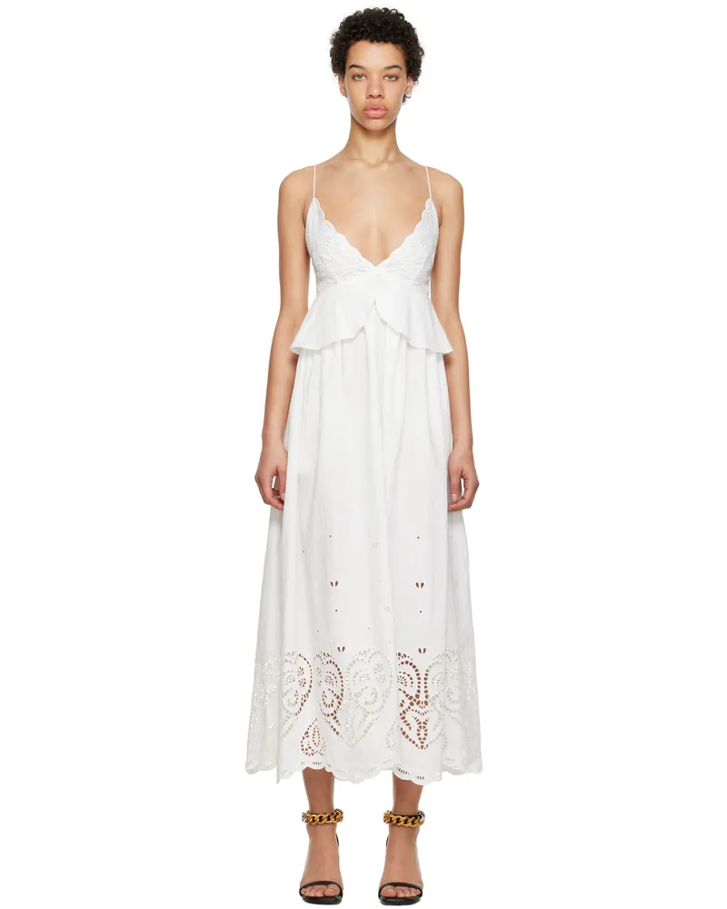 Stella McCartney White V-Neck Maxi Dress 9001