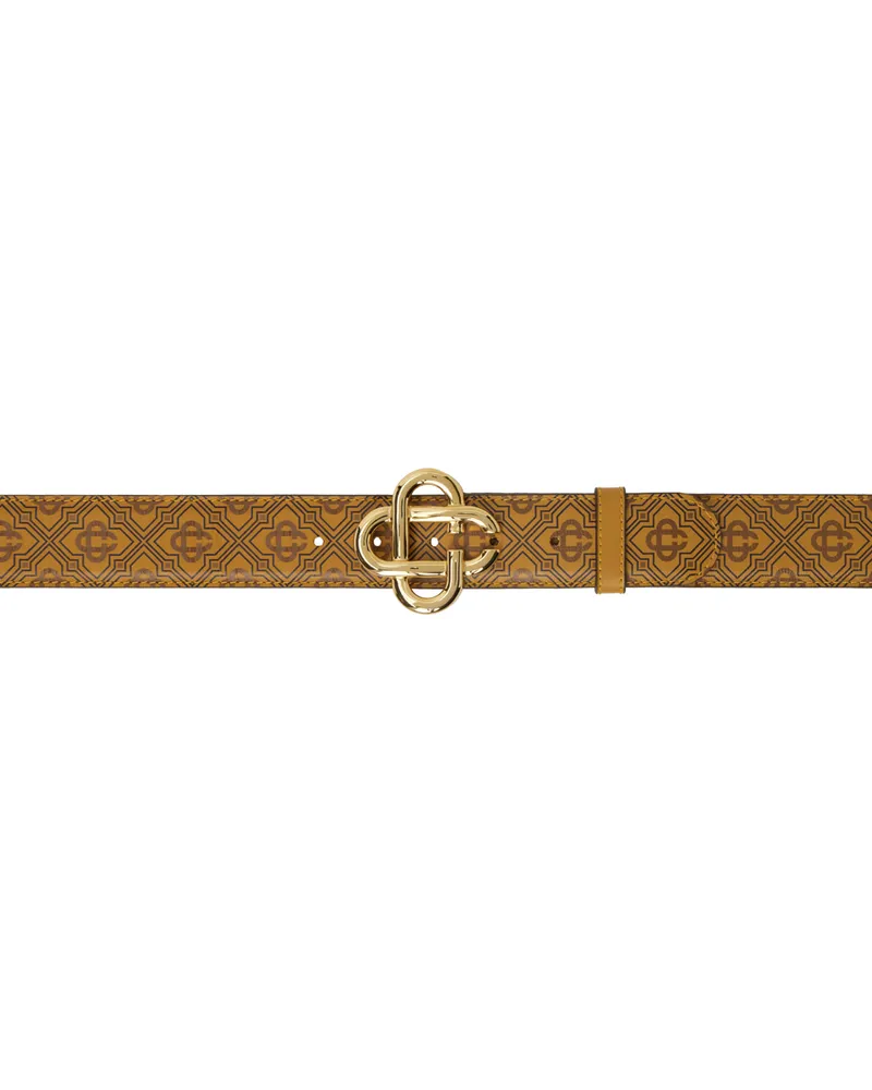 Casablanca Paris Tan Monogram CC Belt Tan