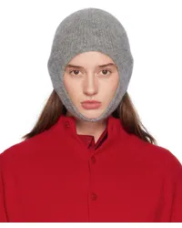 Jacquemus Gray La Casa 'La capuche Gros Grain' Beanie Dark