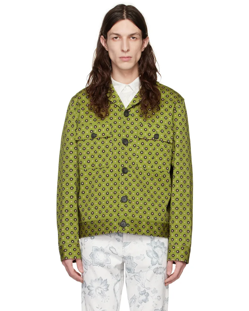 Erdem Green Graham Jacket Olive