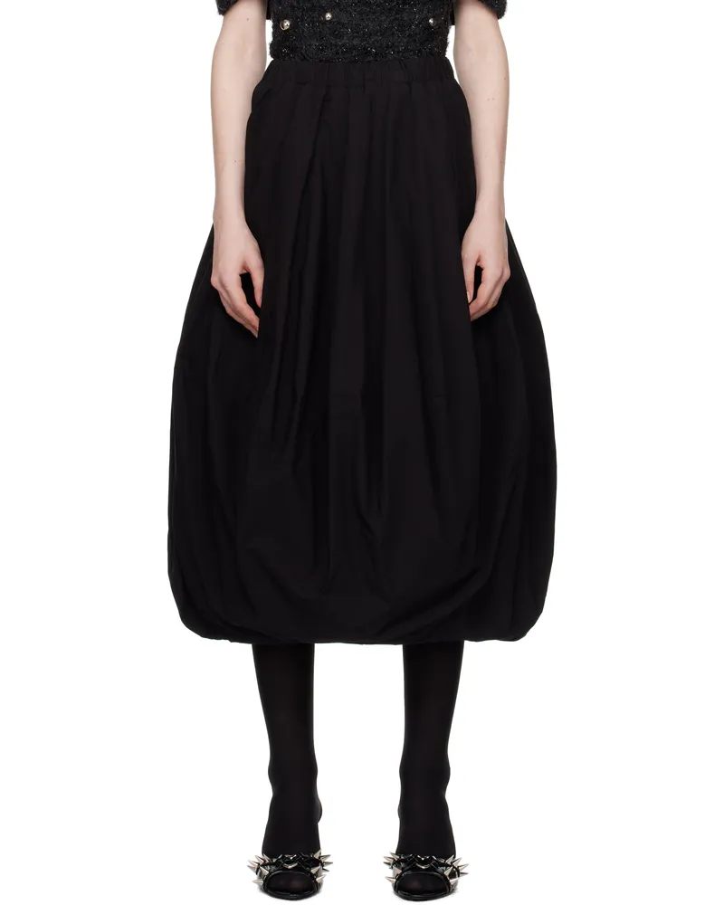 ABRA Black Cercle Midi Skirt Black