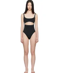 Nanushka Black Sorena One-Piece Swimsuit Black