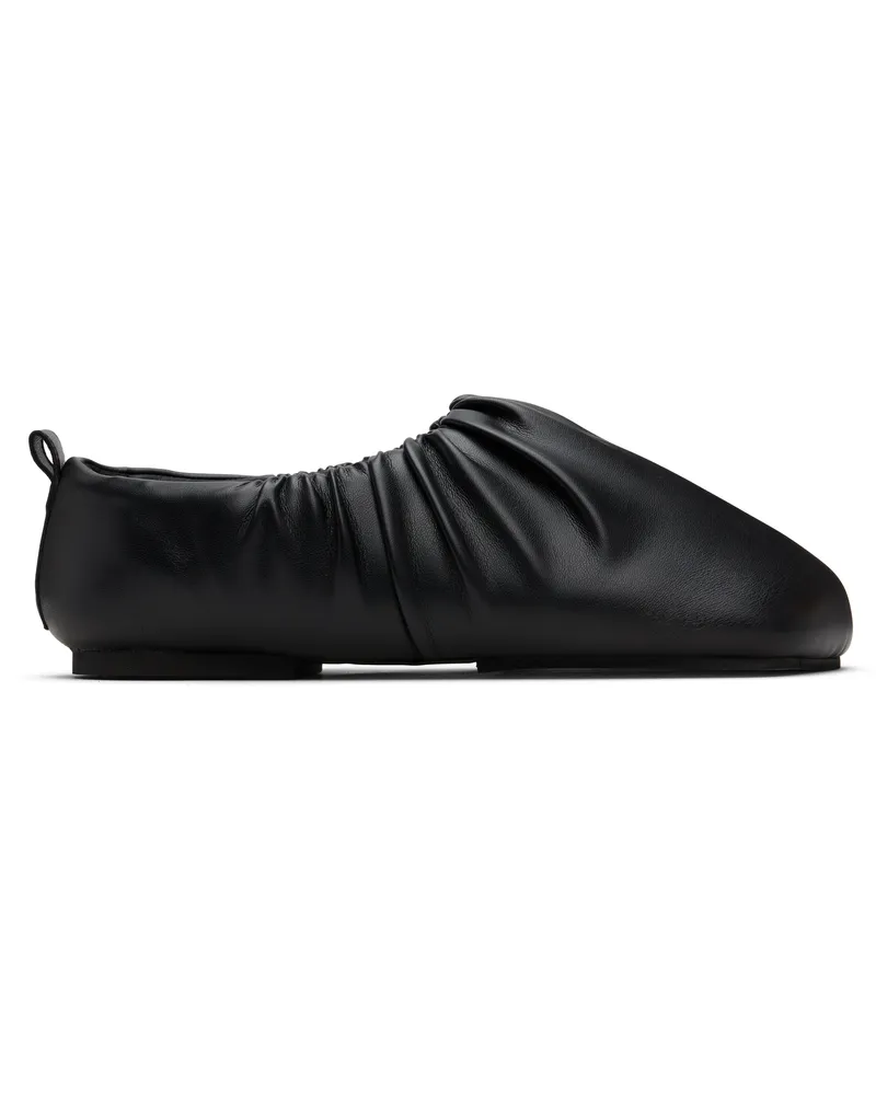 YUME YUME Black Wrinkle Flat Slippers Black