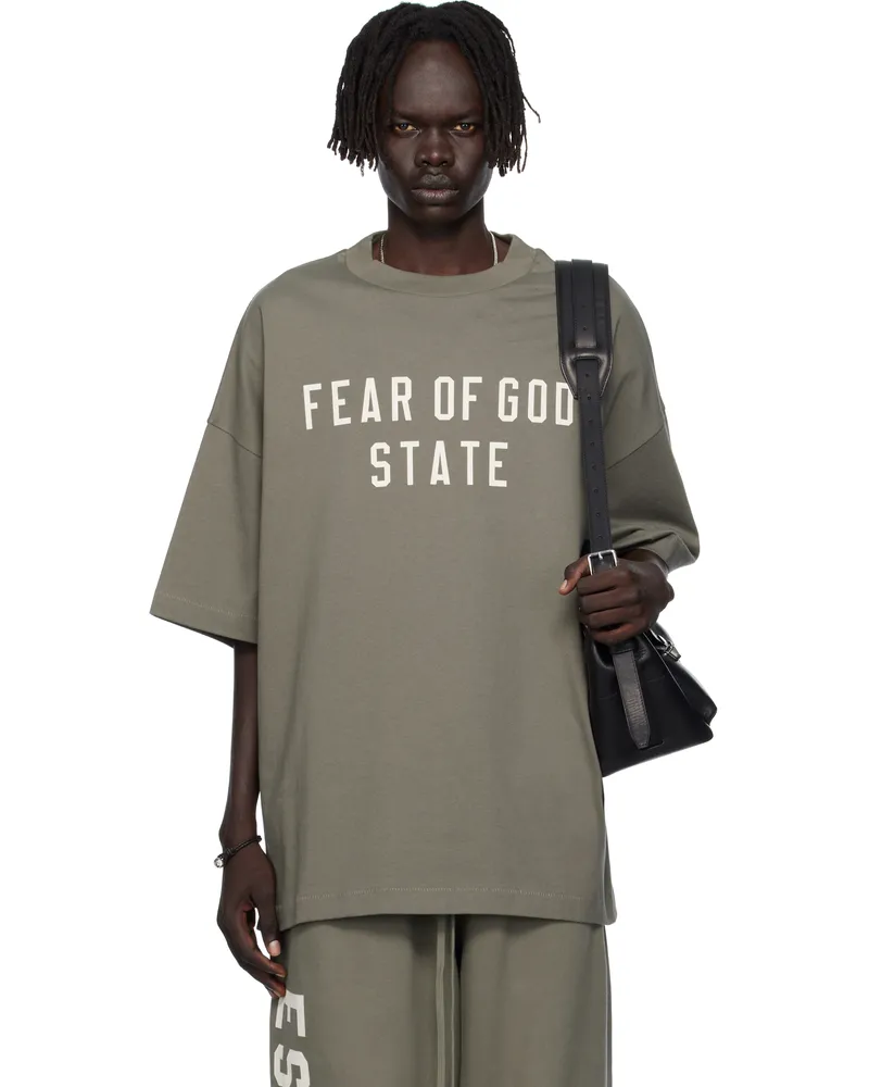 Fear of God Gray 90s Fit T-shirt Moss