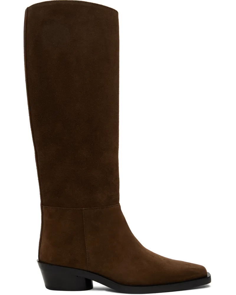 Proenza Schouler Brown Bronco Tall Boots Espresso