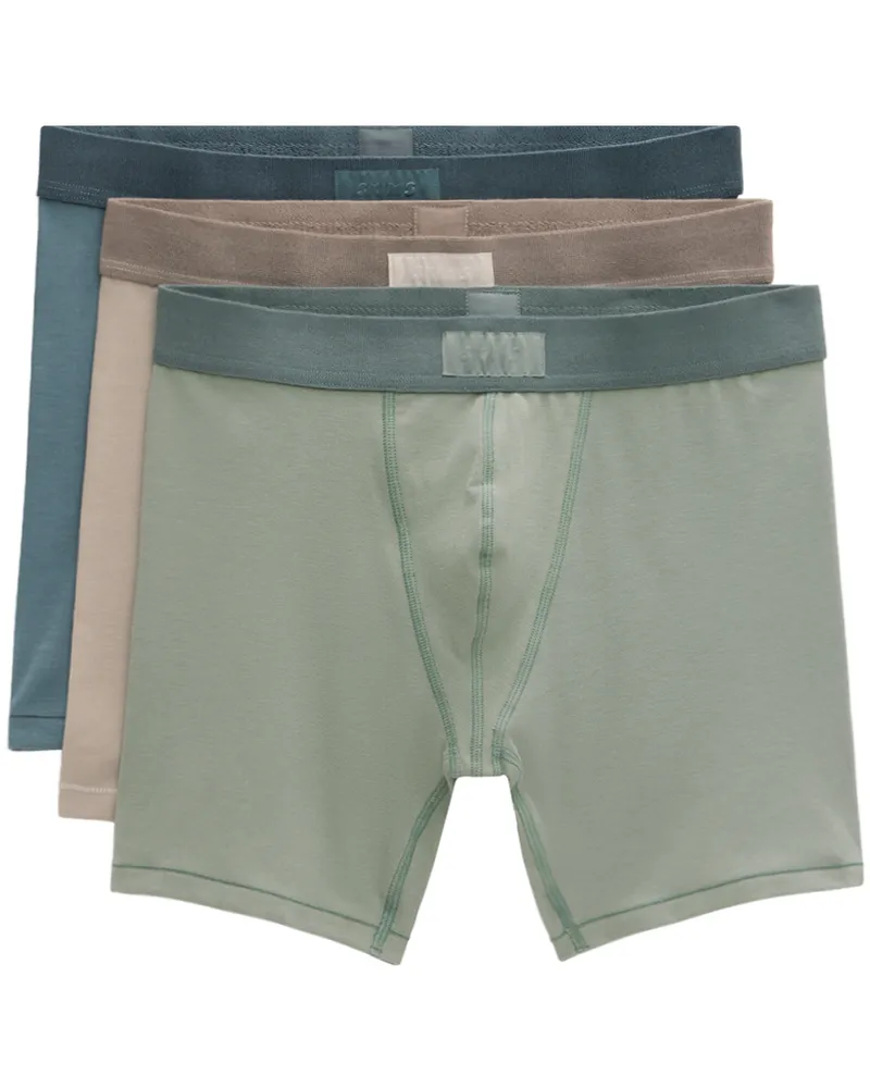 SKIMS Three-Pack Multicolor SKIMS Cotton 5 Boxer Briefs Stone