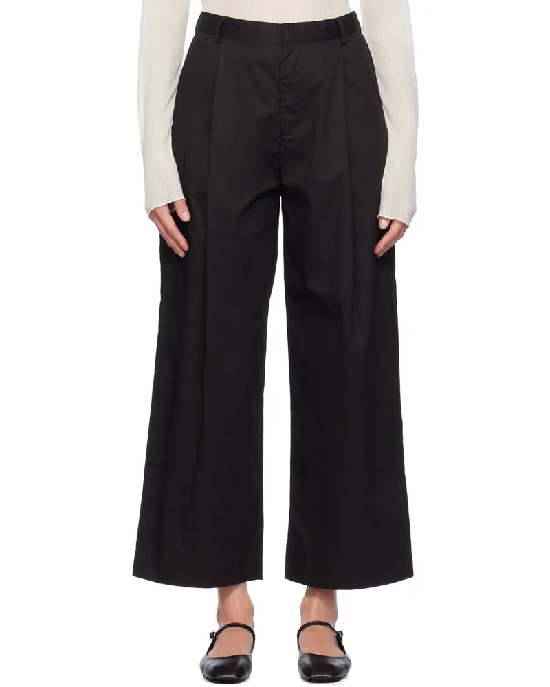 Deiji Studios Black Gathered Pocket Trousers Black