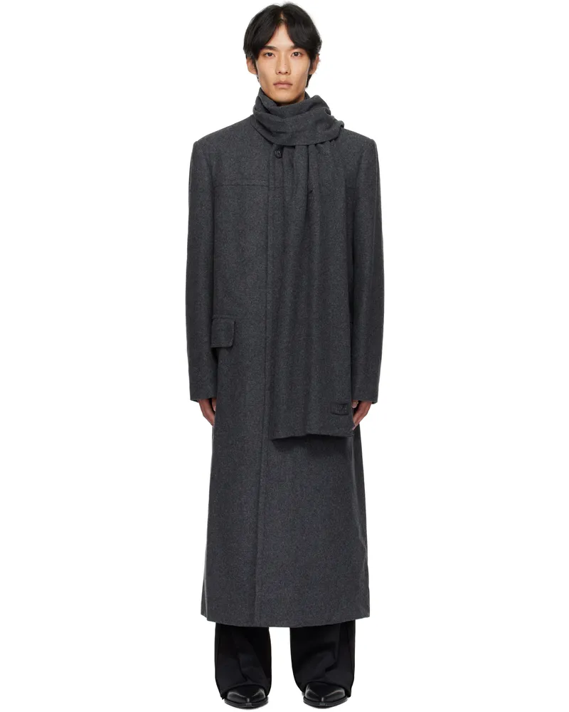 Maison Margiela Gray Felted Coat 860m