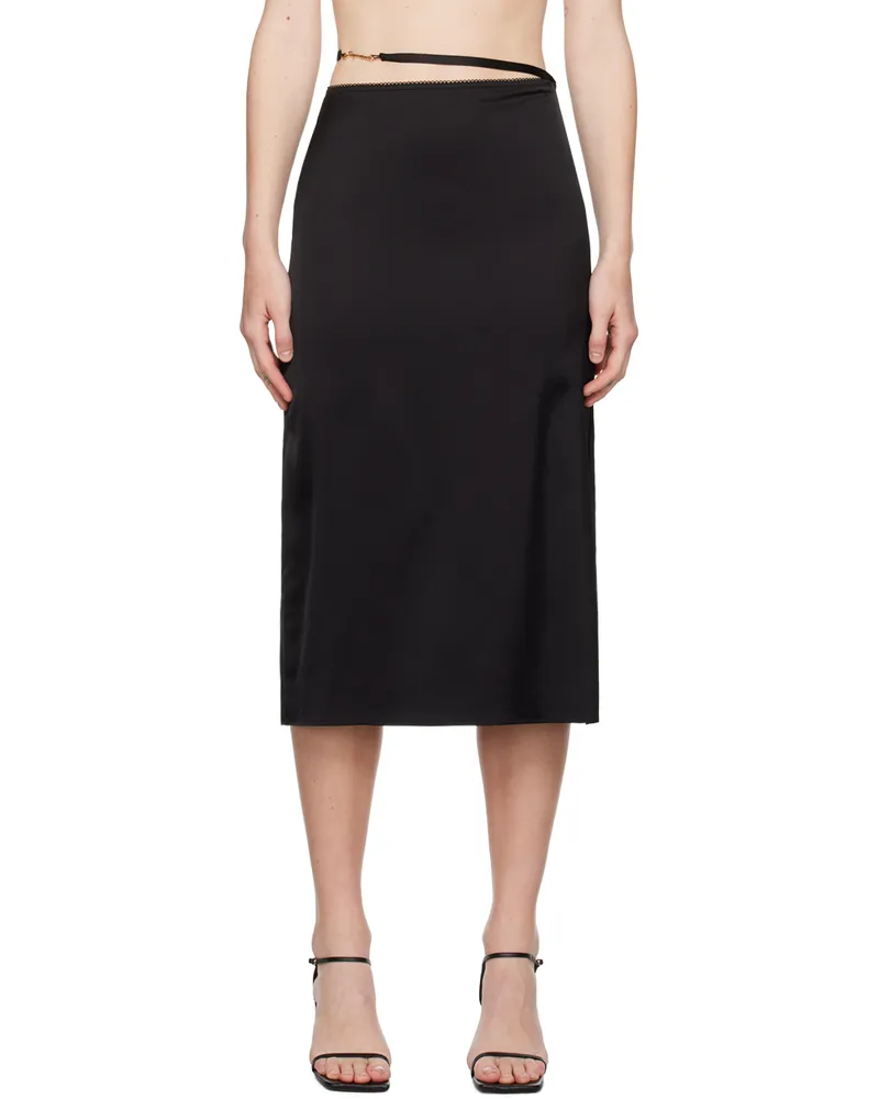 Jacquemus Black La Casa 'La jupe Notte' Midi Skirt 990