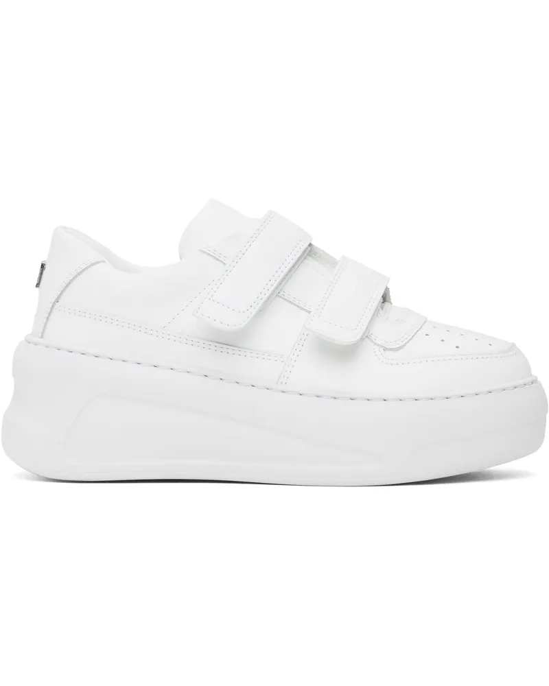 Acne Studios White Velcro Strap Platform Sneakers Dpo