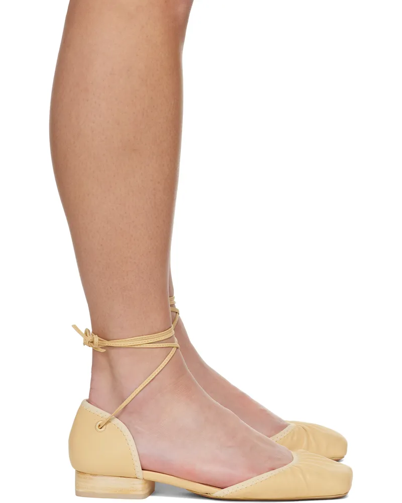 Christophe Lemaire Yellow Micro Ballerina Heeled Sandals Ye504