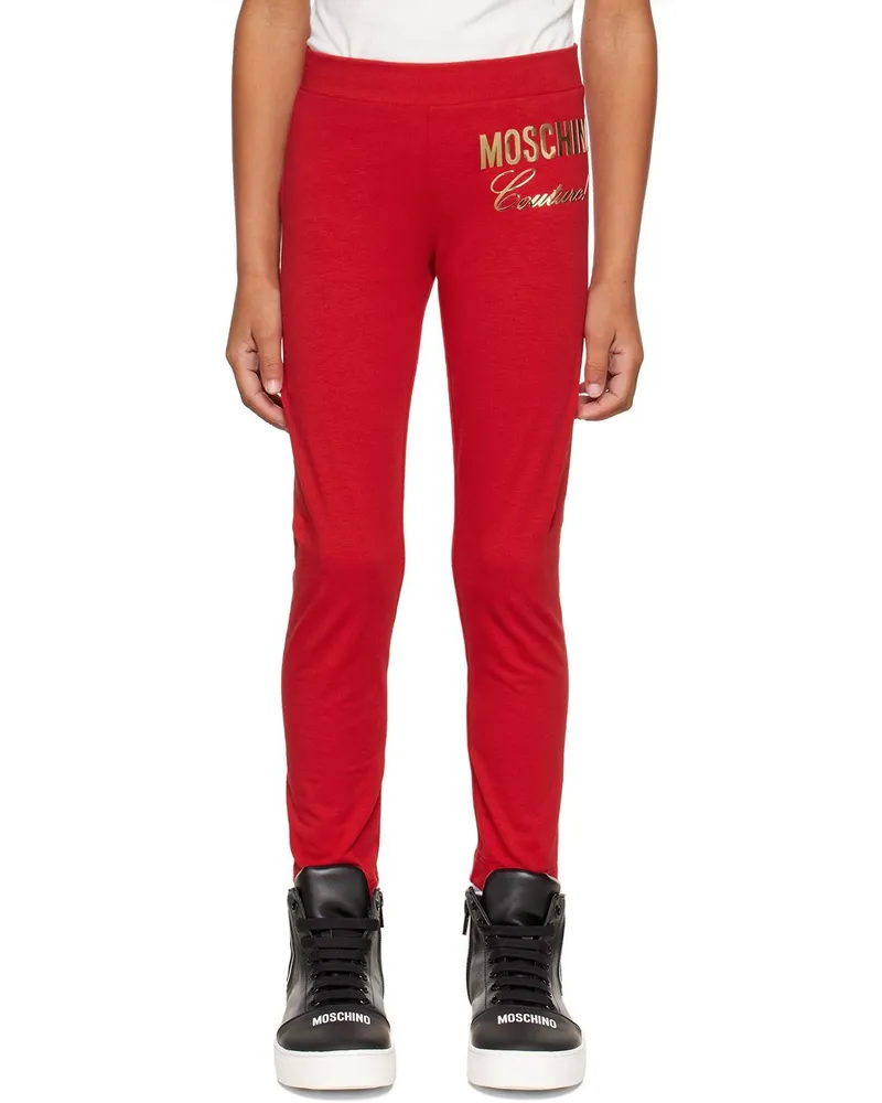 Moschino Kids Red 'Couture' Leggings Var.