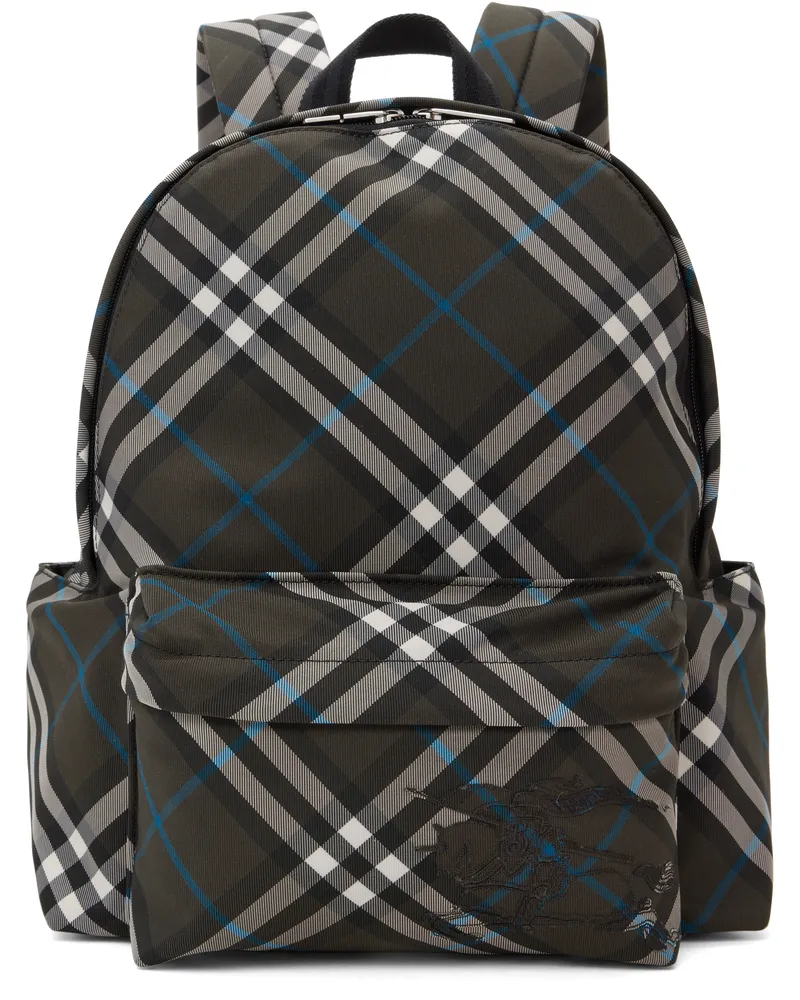 Burberry Gray Check Backpack Snug