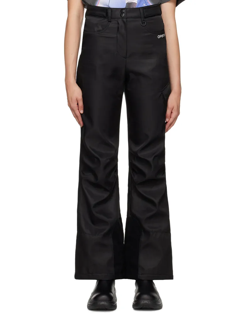 OPEN YY Black Paneled Trousers Black