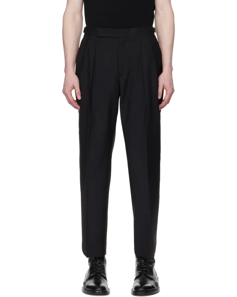 Paul Smith Black Pleated Trousers 79