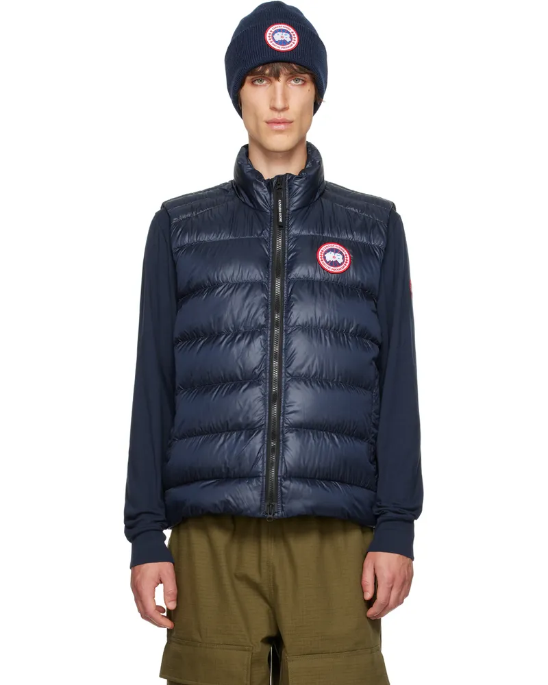 Canada Goose Navy Crofton Down Vest Atlantic