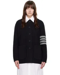 Thom Browne Navy 4-Bar Coat Navy