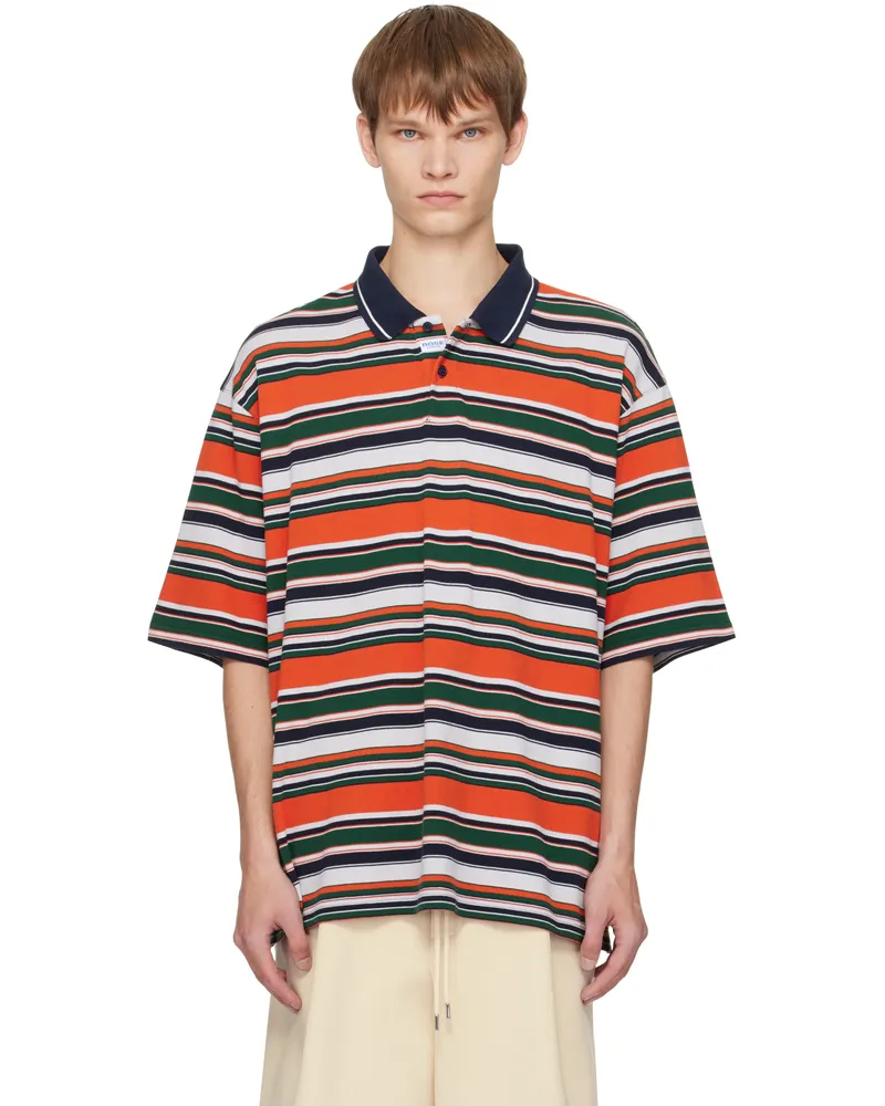 Martine Rose Multicolor Oversized Polo Green-orange