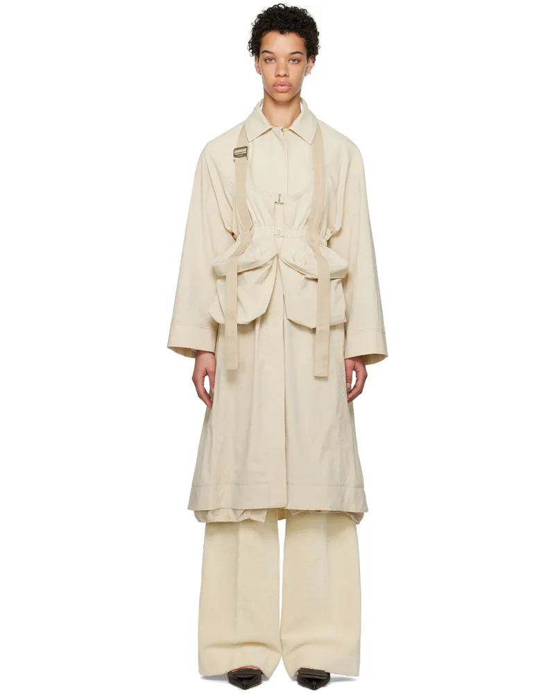 Jacquemus Brown Le Papier 'Le Manteau Carozzu' Trench Coat 130