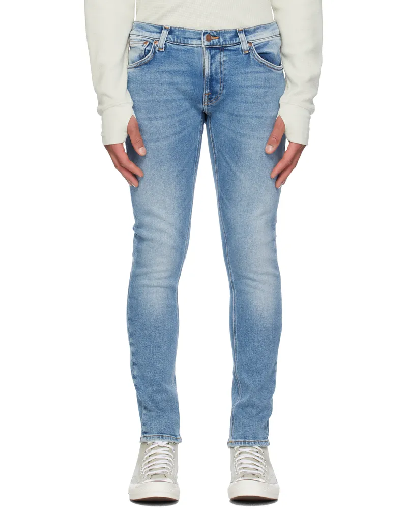 Nudie Jeans Blue Tight Terry Jeans Rugged