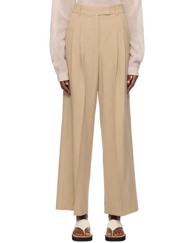 By Malene Birger Beige Cymbaria Trousers 12e