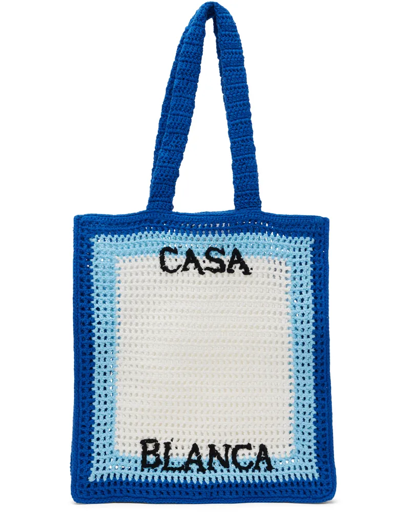 Casablanca Paris Blue & White Atlantis Tote Blue