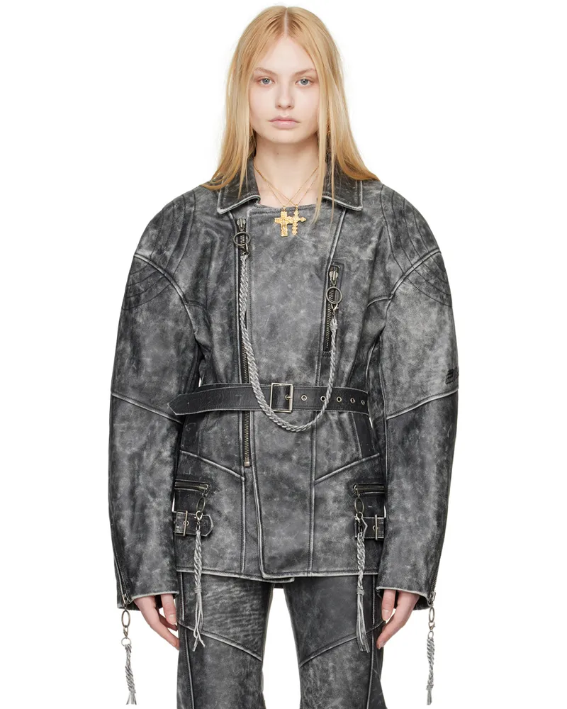 Charlotte Knowles Black Nihil Moto Leather Jacket Moto
