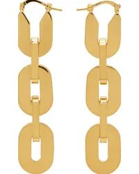 Jil Sander Gold Chain Earrings Gold