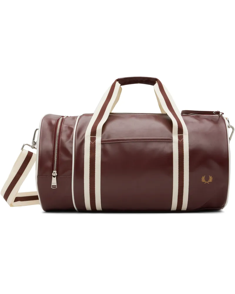 Fred Perry Burgundy Classic Barrel Bag R82oxblood
