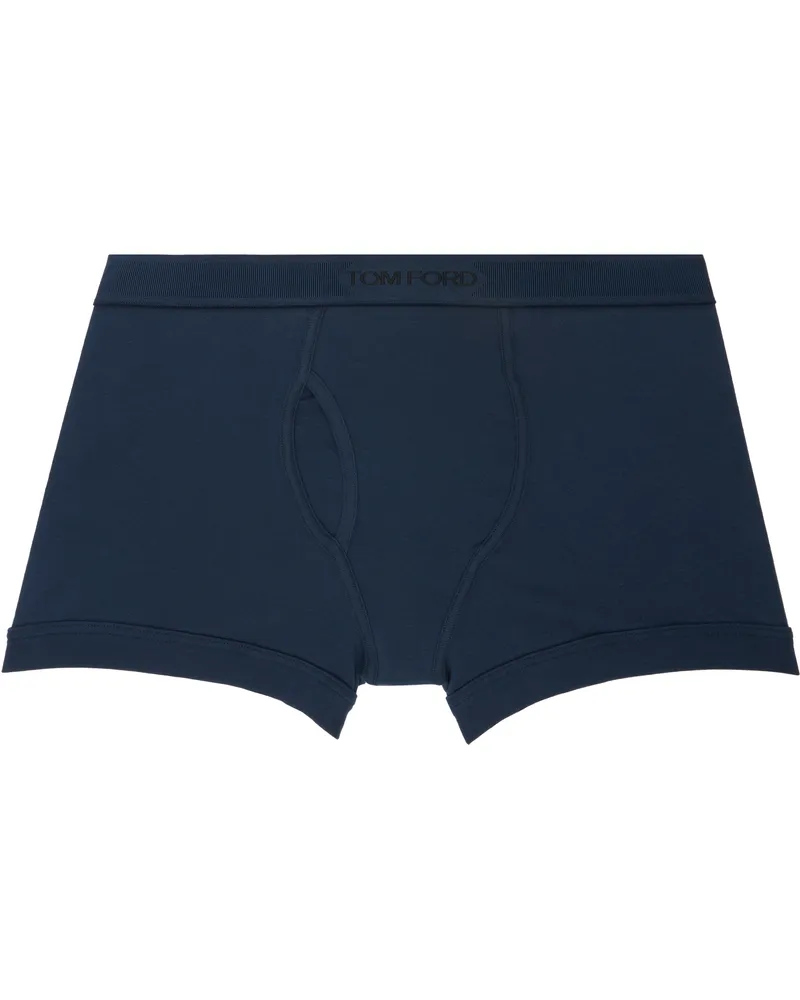 Tom Ford Navy Cotton Stretch Jersey Boxer Briefs Dark