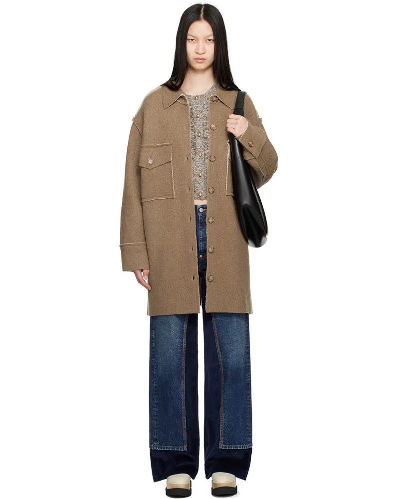 Stella McCartney Tan Exposed Seam Jacket 8490