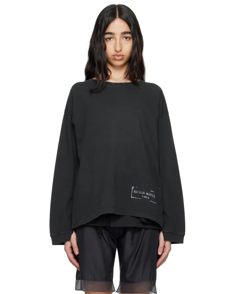 Maison Margiela Black Stamp Logo T-shirt 969