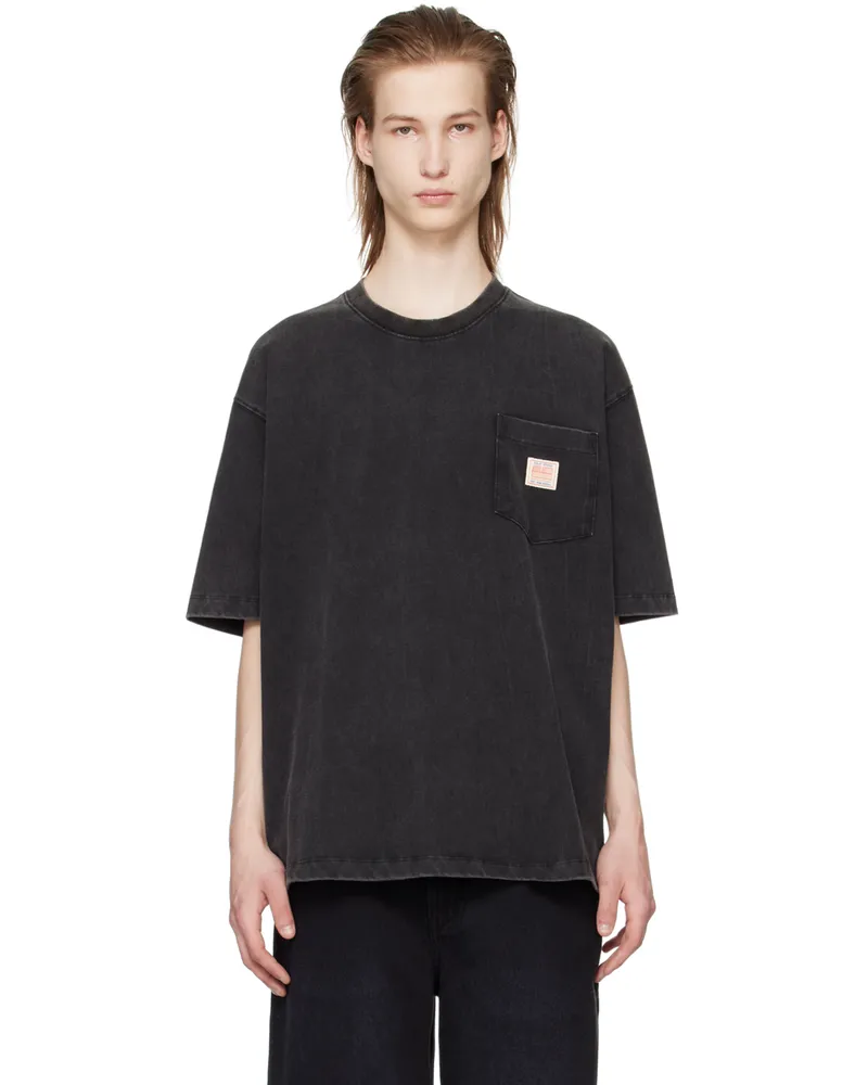SOLID HOMME Black Faded T-Shirt 752b