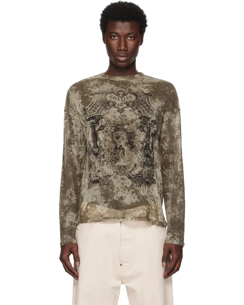 Jean Paul Gaultier Beige 'The Oversized Médallion' Top 6965-lightbeige