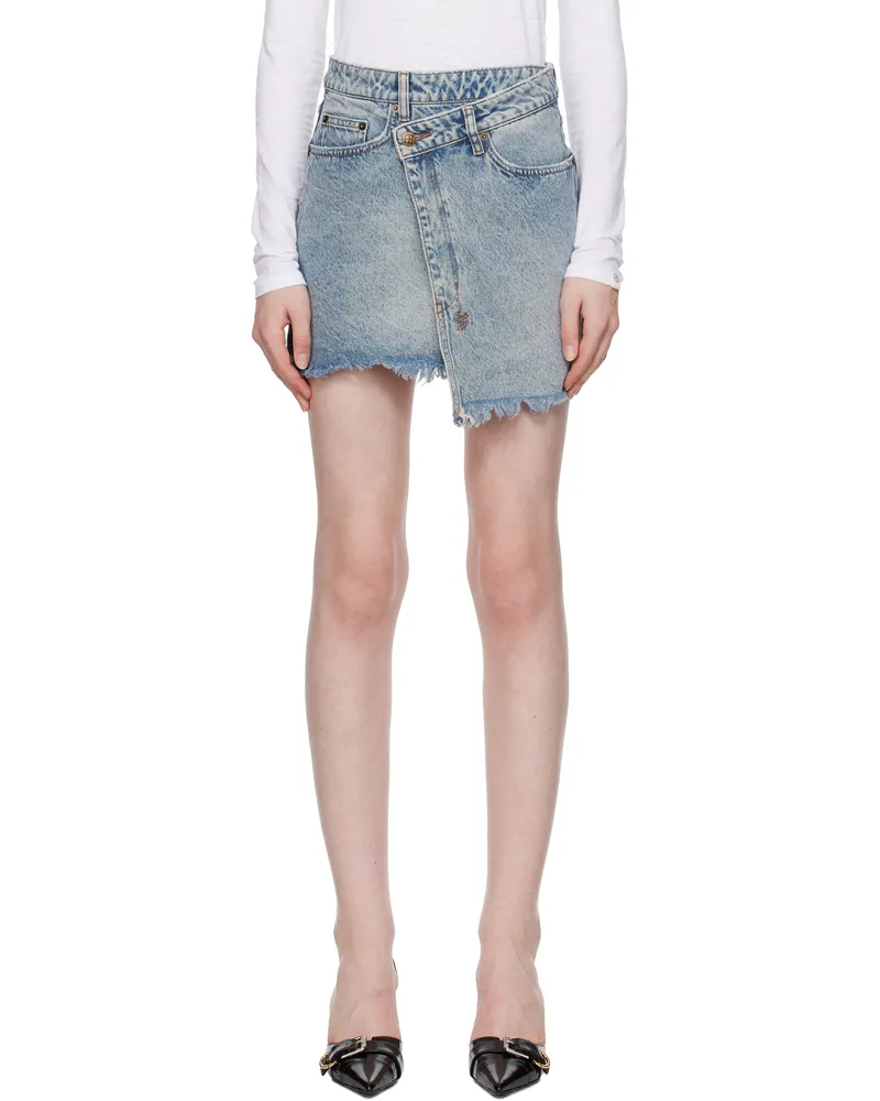 ksubi Blue Rap Denim Miniskirt Denim