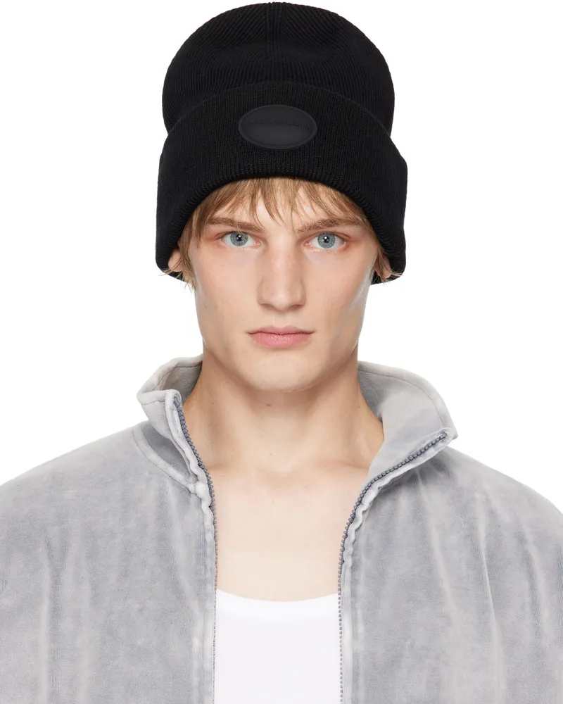 Alexander Wang Black Dome Logo Beanie 001