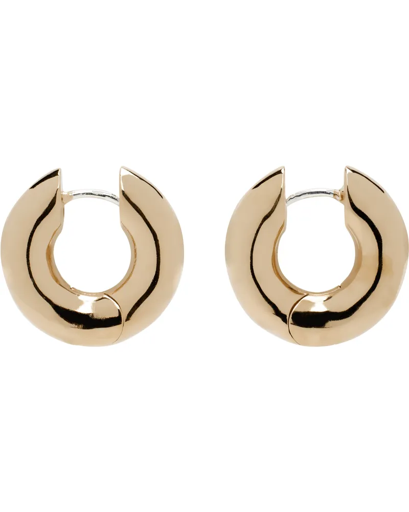 Laura Lombardi Gold Medium Terra Hoop Earrings Gold