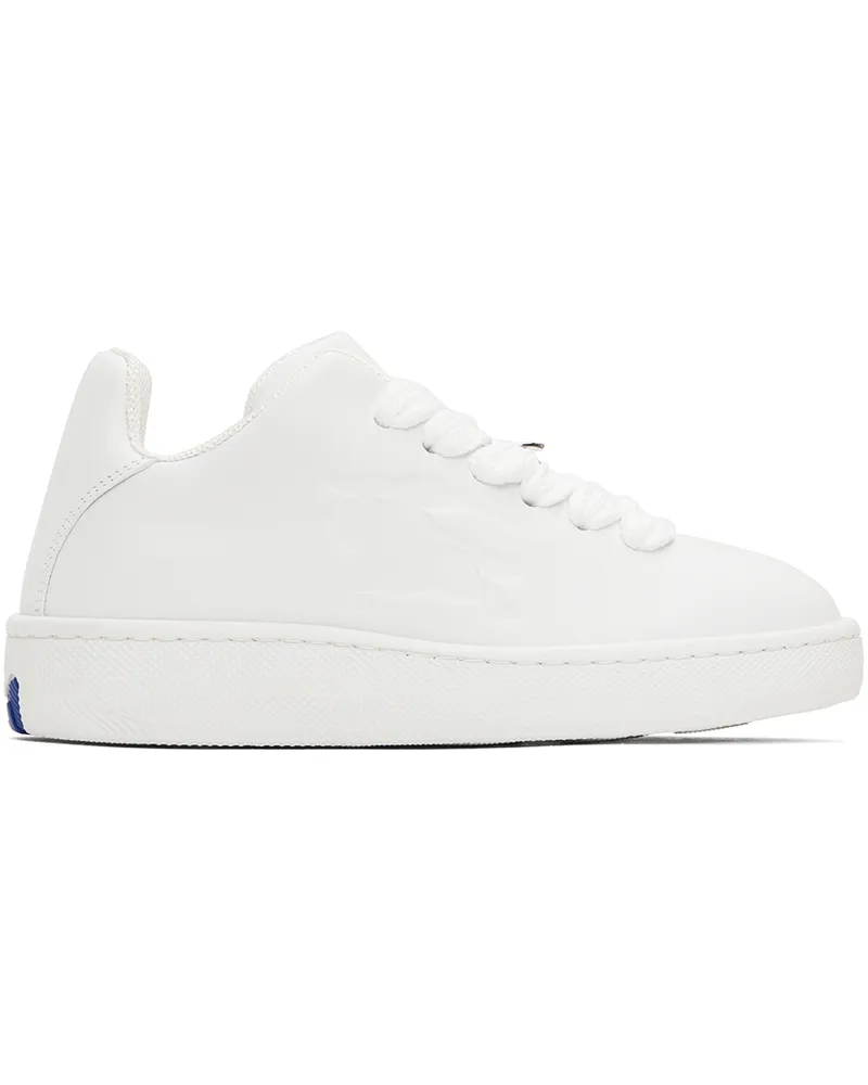 Burberry White Leather Box Sneakers White
