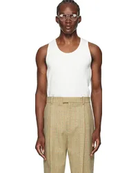 Bottega Veneta Off-White Rib Tank Top Chalk