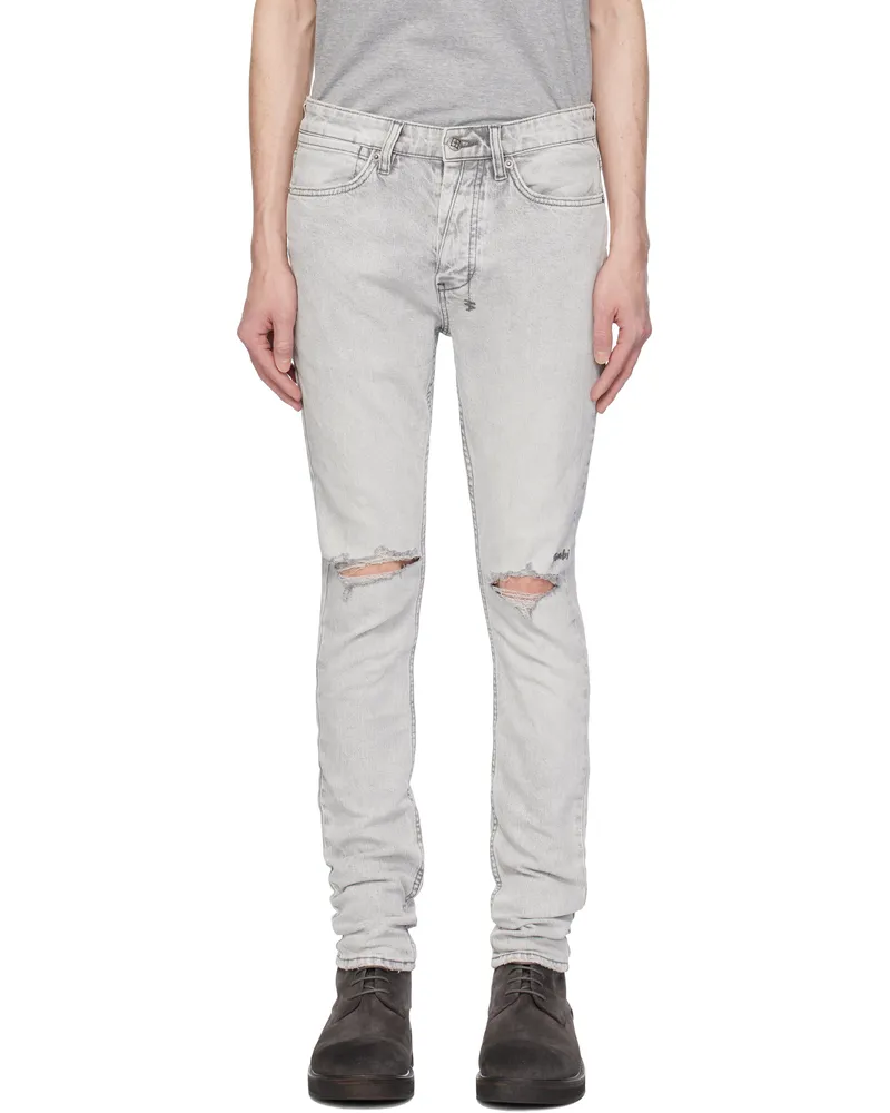 ksubi Gray Van Winkle White Snow Jeans White