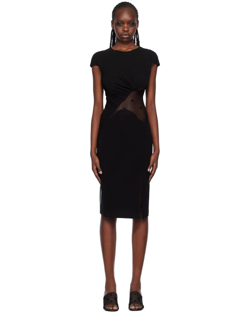 Givenchy Black 4G Midi Dress 001-black