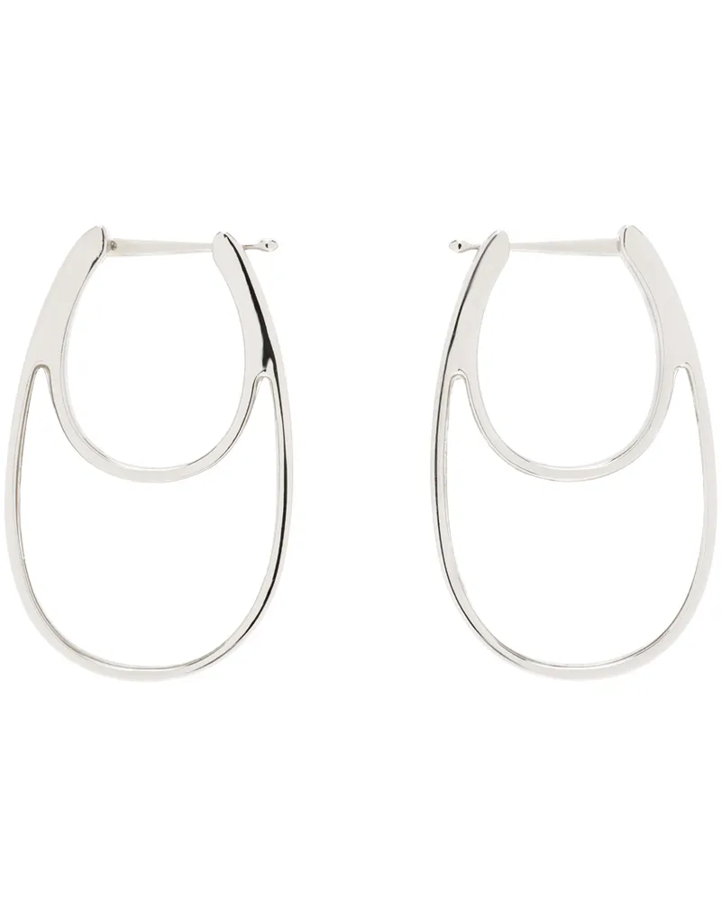 COPERNI Transparent & Silver Medium Swipe Earrings Clear