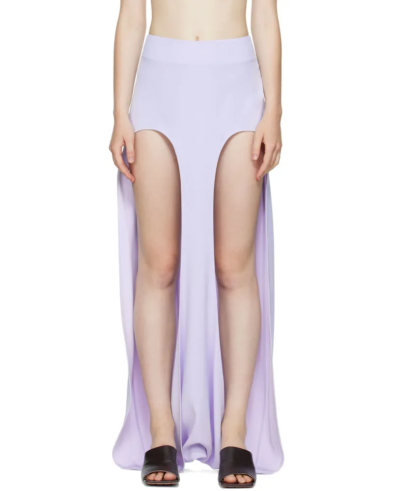 Dion Lee Purple Arch Longline Maxi Skirt Amythest