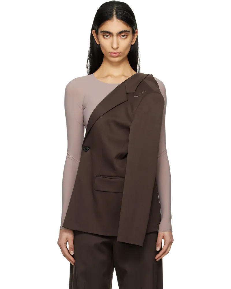 Maison Margiela Brown Twist Suit Blazer 140